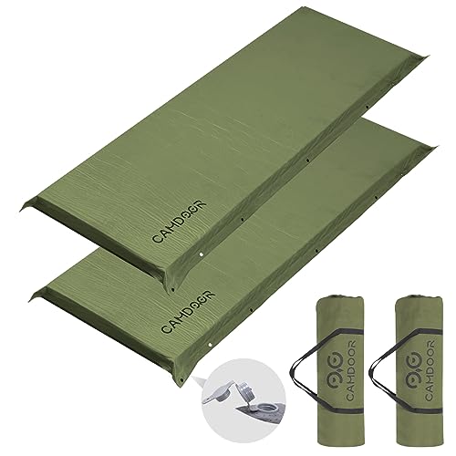 オリーブ（2個セット）_8CM キャンプ マット エアーマット 厚手 8cm 【30秒自動膨張・より広い】インフレーターマット 車中泊マット 自動の通販は