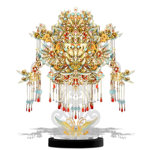 九龍九鳳冠 Piececool 立体パズル 大人向けDIY メタリックナノパズル 接続剤不要 九龍九鳳冠 3Dパズル 脳トレパズル 組み立てキット 置き物 民芸品 飾り物 子供 大人 ギフト 誕生日 クリスマス プレゼント 最高の贈り物の通販は 9,697円