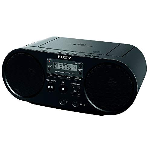 ソニー AUX CDラジオ ZS-S40 : FM AM ワイドFM対応 ブラック ZS-S40 B