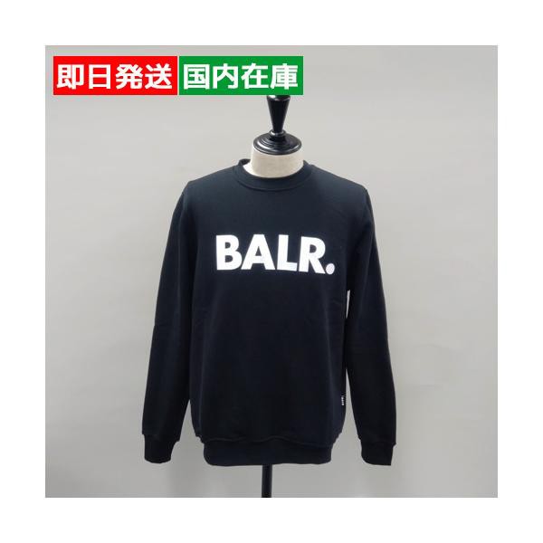 ボーラー スウェット トレーナー Brand Straight Crew Neck Sweater 長袖 クルーネック スウェット ブラックメンズ B1262 1022 BALR. Gif