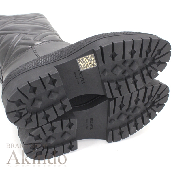 【新品】エルメス ロングブーツ フジ エクスリブリス 黒 ブラック #36 1/2 HERMES レディース プレゼント ギフト ブランド ギフト 人気 おしゃれ ブランド プレゼント ウィンター 秋冬_7