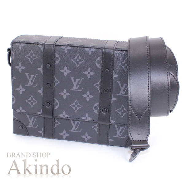 【新品】ルイヴィトン ショルダーバッグ トランク・メッセンジャーPM モノグラム エクリプス 斜め掛け メッセンジャーバッグ メンズ M45727 黒ブラック LOUIS VUITTON ブランド