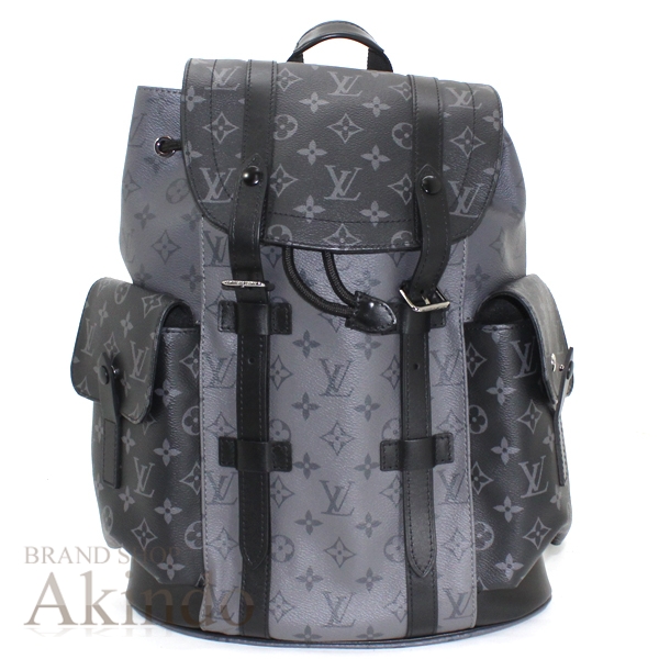 【新品】ルイヴィトン バックパック クリストファー PM リュック モノグラム エクリプス リバース メンズ A4 M58756 LOUIS VUITTON ブラック グレー オシャレ 便利 ブランド 定番 人気 プレゼント ギフト ビトン