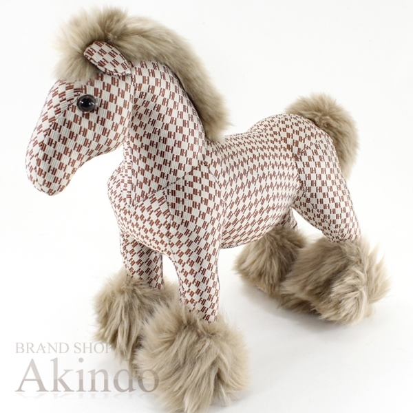 エルメス　エルミーPM 新品・未使用】エルメス エルミー PPM シルク100 エクリュ×コニャック