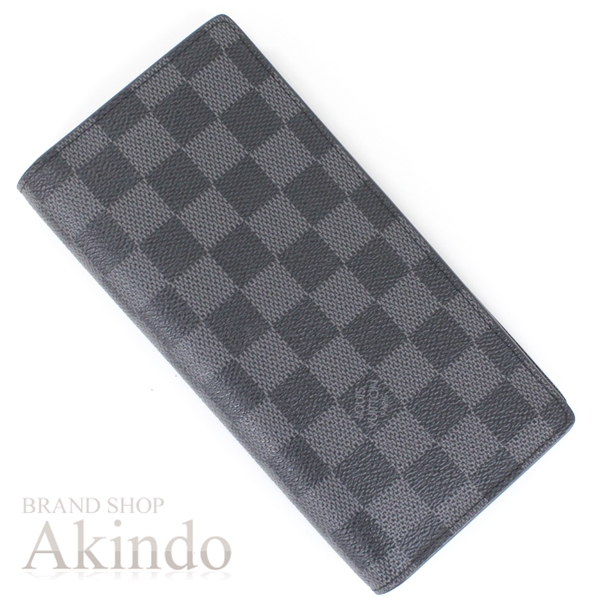 【新品・未使用】ルイヴィトン 二つ折り長財布 札入れ 小銭入れなし メンズ ダミエ・グラフィット 黒 ポルトフォイユ・ロン N62227 箱・布袋 胸ポケットに ロングウォレット プレゼント ブランド財布  おしゃれ ビトン ルイ・ヴィトン LOUIS VUITTON