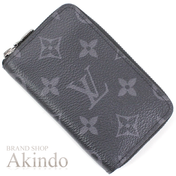 【新品・未使用】ルイヴィトン 財布 小銭入れ ケース モノグラム・エクリプス ジッピーパース ヴェルティカル ラウンドファスナー ブラック黒 メンズ M81662 コンパクトウォレット ミニ財布 LOUIS VUITTON ビトン ブランド プレゼント ギフト