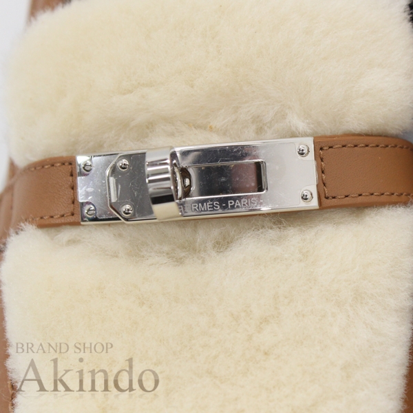 【新品】エルメス HERMES ローファー アイコン #37.5 サイズ37.5 ブラウン ケリー金具 ケリーバックル シューズ 女性靴 レディース プレゼント ギフト_5