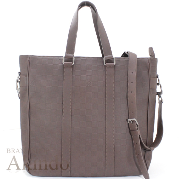 【新品・未使用】ルイヴィトン ハンドバッグ ショルダーバッグ タダオ PM ダミエ アンフィニ 茶 ブラウン A4 レザー 本革 N41270 2Way メンズ 仕事 ビジネス 縦長鞄 斜め掛けカバン 肩掛け ブリーフケース 紳士 LOUIS VUITTON