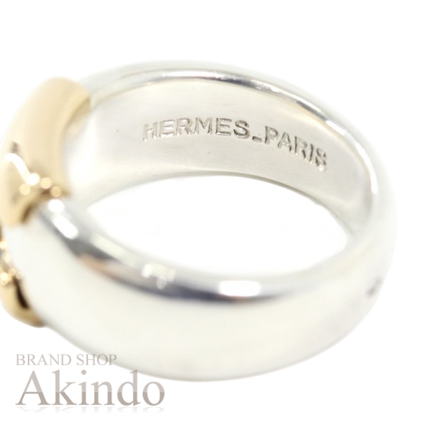 HERMES エルメス リング ヘラクレス Hロゴリング 7号 Hモチーフ K18 YG 750 シルバー925 イエローサファイア 750 レディース ジュエリー 指輪 ブランド 定番 人気 プレゼント ギフト_6