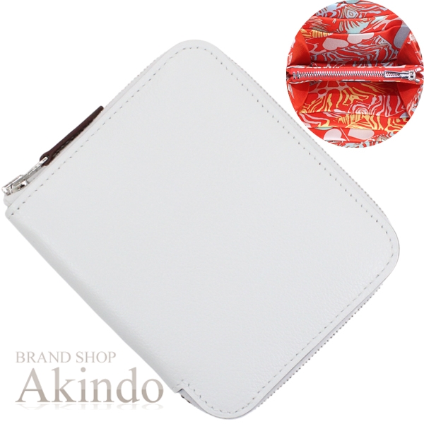 【新品】エルメス アザップコンパクト シルクイン 白 ニューホワイト ケース 小銭入れ ラウンドファスナー ジップアラウンド エバーカラー レザー 本革 メンズ レディース レザー HERMES プレゼント ギフト ブランド 人気 エレガント セレブ