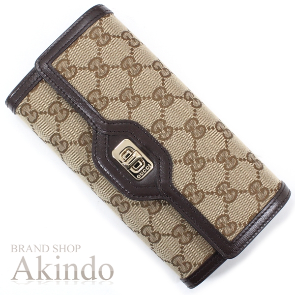 【新品】グッチ 長財布 二つ折り ルーチェGG キャンバス コンチネンタルウォレット レザー 本革 ベージュ ブラウン 茶 790034 GUCCI 人気 プレゼント ギフト ロングウォレット レディース
