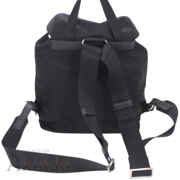 【新品・未使用】プラダ バックパック リュックサック コンパクト 黒 ナイロン レザー ブラック レディース 1BZ677 NERO PRADA カジュアル ビジネス 通勤 通学 バッグ BAG 便利 ブランド 定番 人気 プレゼント ギフト_3