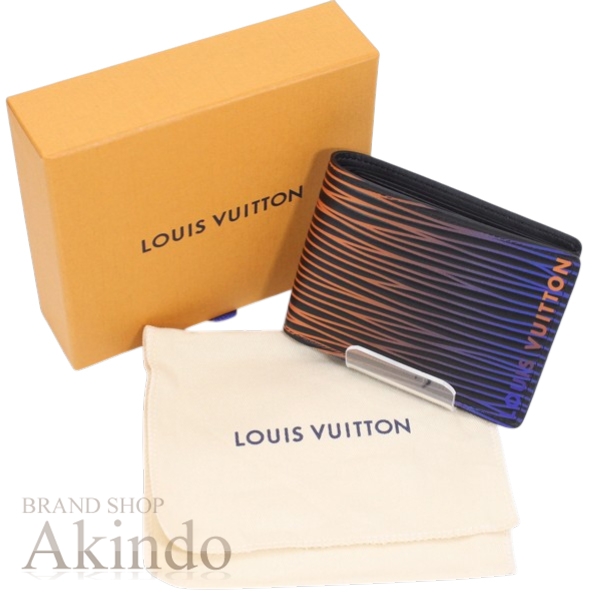【新品】ルイヴィトン 二つ折り財布 札入れ カードケース 小銭入れ無し ポルトフォイユ・スレンダー エピ・XL レザー 本革 グラディエント エレクトリック サン M82585 メンズ カード入れ LOUIS VUITTON 2つ折り サイフ スリム コンパクト ウォレット_9