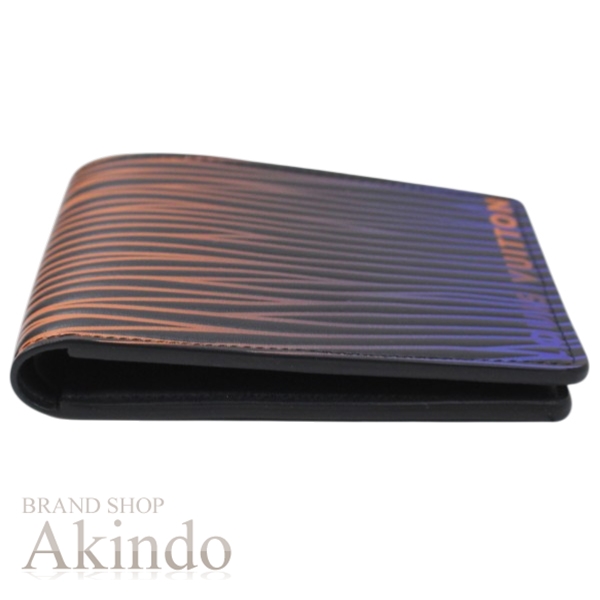 【新品】ルイヴィトン 二つ折り財布 札入れ カードケース 小銭入れ無し ポルトフォイユ・スレンダー エピ・XL レザー 本革 グラディエント エレクトリック サン M82585 メンズ カード入れ LOUIS VUITTON 2つ折り サイフ スリム コンパクト ウォレット_2