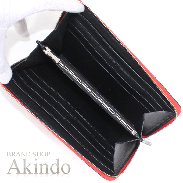 未使用】セリーヌ 長財布 ラウンドファスナー ジップドウォレット グレ  