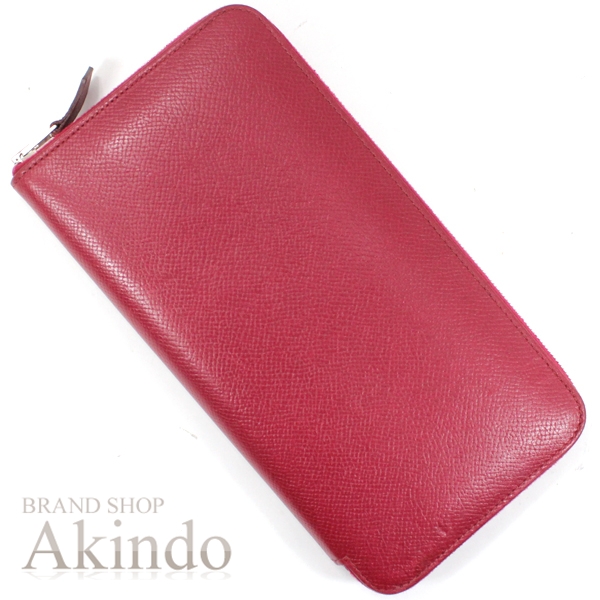 エルメス 長財布 アザップロング クラシック オールレザー ラウンドファスナー ジップアラウンド ルビー エプソン メンズ レディース HERMES ロングウォレット プレゼント ギフト ブランド 人気 エレガント セレブ