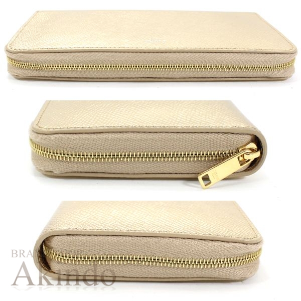 セリーヌ 長財布 ラウンドファスナー ゴールド ジップドウォレット