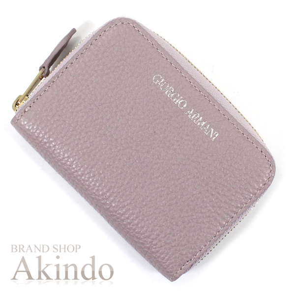 【新品・未使用】GIORGIO ARMANI(ジョルジオ・アルマーニ) 財布 小銭入れ コインケース コインパース レザー 本革 ラウンドファスナー メンズ レディース コンパクトウォレット ミニ財布 ブランド プレゼント ギフト