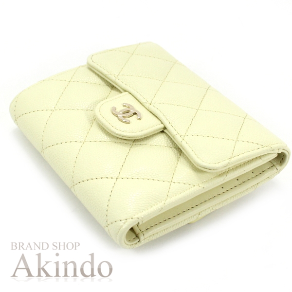 CHANEL シャネル マトラッセ ココマーク イエロー ラムスキン　小銭入れ 中古】 シャネル CHANEL カードケース コインケース ココマーク