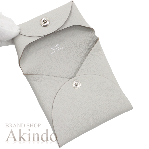 エルメス HERMES バスティア T刻印 パールグレー シェーブル ユニ  