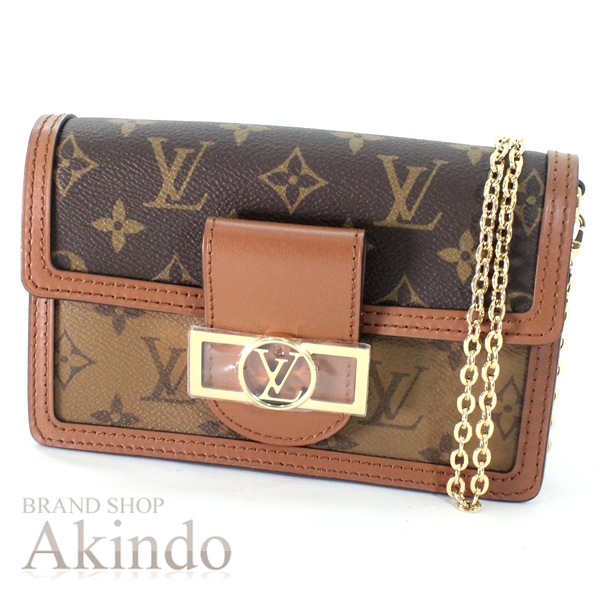 【新品】ルイヴィトン チェーンウォレット ショルダーバッグ モノグラム・リバース ポルトフォイユ・ドーフィーヌ チェーン M68746 レディース LOUIS VUITTON ヴィトン 財布 クラッチバッグ ショルダーバッグ