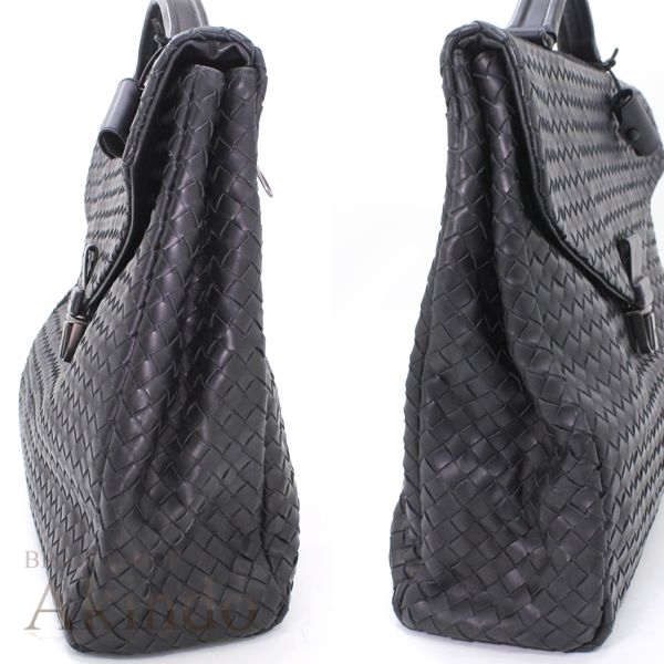 ボッテガヴェネタ　ビジネスバッグ　イントレチャート　A4可能　レザー　ブラック 最高級✨ ボッテガヴェネタ 2way ビジネスバッグ イントレ