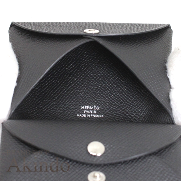 新品】エルメス カードケース コインケース 財布 カルヴィ デュオ 黒