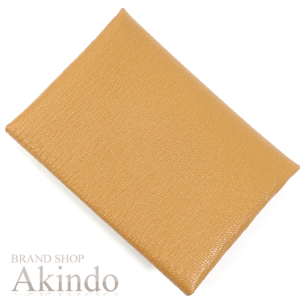 【新品】エルメス カードケース ケース 財布 カルヴィ デュオ セサミ ライドブラウン 茶 シェブルミゾル 二つ折り財布 小銭入れ レザー HERMES メンズ レディース カードホルダー カード入れ 本革 2つ折り コンパクト 薄い 小さい スリム シンプル ブランド プレゼント