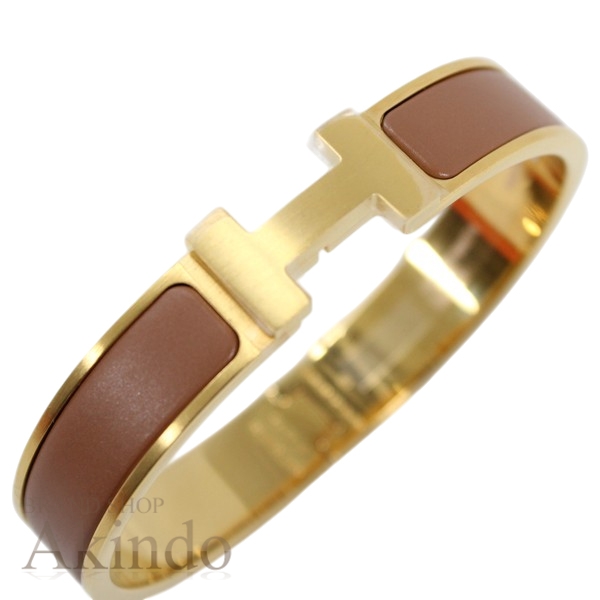 【新品】エルメス ブレスレット メンズ バングル Hブレス クリックHH マットゴールド 茶 ブラウン HERMES サテン仕上げ ブランド 定番 人気 プレゼント ギフト ファッションアイテム オシャレ_4