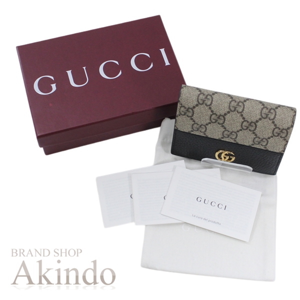 新品・未使用】グッチ 二つ折り財布 コンパクトウォレット GG