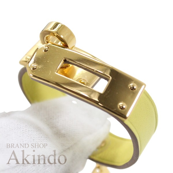 美品 お洒落 HERMES グローブホルダー ゴールド チャーム 手袋 バッグ エルメス ケリー グローブホルダー ケリー イエロー ゴールド金具