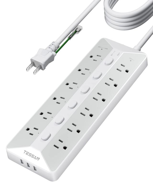 〔5個セット〕 エレコム 延長コード タワー電源タップ 12個口 2m ほこりシャッター付 ブラック TT-U02-1220BKX5