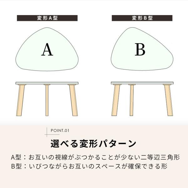 ダイニングテーブル 変形 リビング おしゃれ 北欧 ホワイトインテリア 木製 木目調 三角 角丸形 光沢 UV塗装 北欧 カフェ風の通販はau PAY  マーケット - FLAILAinterior | au PAY マーケット－通販サイト