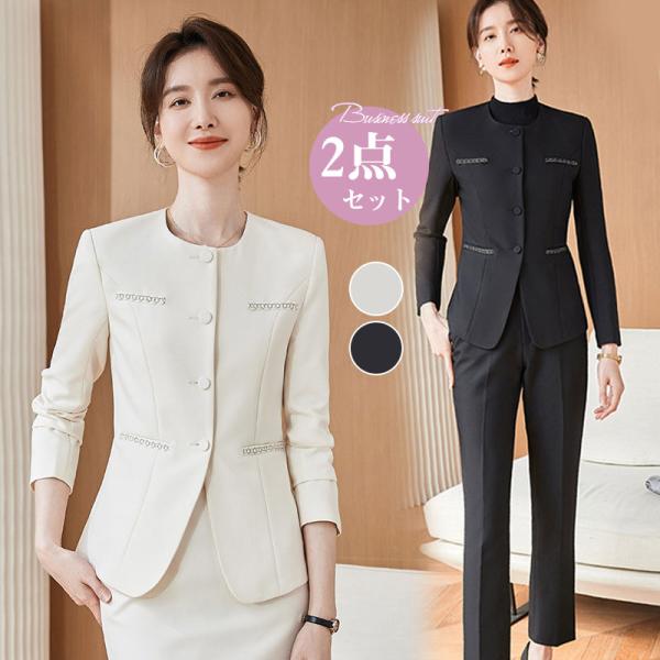 スーツ レディース 上下スーツ スカート 2点セット ユニフォーム 通勤 2type 面接 オフィス フォーマル 七五三 入学式 入社 卒業式 長袖