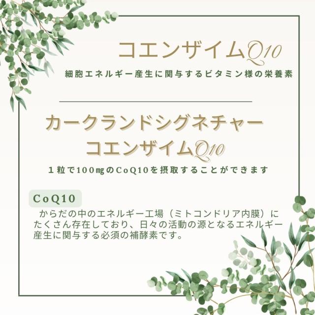 コエンザイムq10 サプリ サプリメント カークランド 240粒 80日分 3個 コストコ CoQ10 100mg Kirkland 栄養補助食品_1