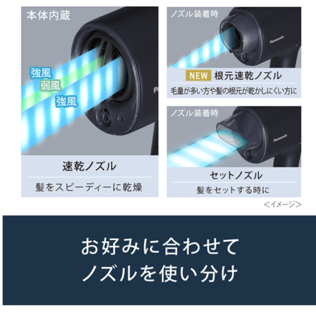 パナソニック ヘアドライヤー ナノケア EH-NA0J-H ミストグレー