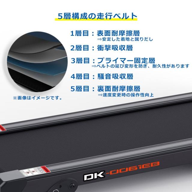 ルームランナー DK-0061EB 電動 静音 家庭用 手動傾斜機能 MAX13km/h