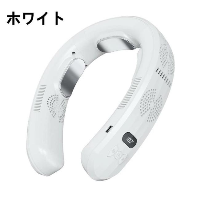 ネッククーラー 首掛け扇風機 携帯用扇風機 3つ冷却プレート 半導体冷却 dcモーター 羽なし 冷房/暖房 ネックヒーター 静音 サーキュレータ ひんやり 冷却 2025_18