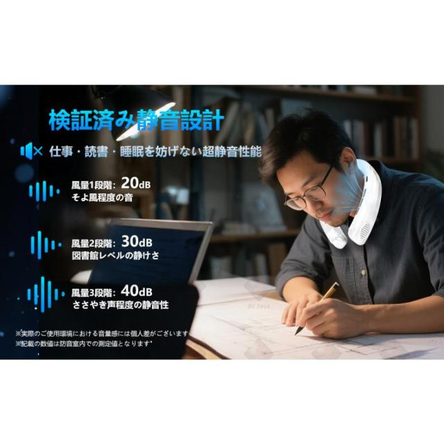 ネッククーラー 首掛け扇風機 羽なし 10000mAh大容量 2025 最強 静音 