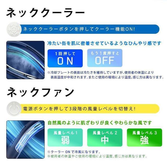 首掛け扇風機 ネッククーラー 首掛け 首掛け扇風機 瞬間冷却ファン 冷却プレート 扇風機 冷風 6000mAh 軽量 ネックファン 熱中症対策/花見/花火大会/通勤/通学_7
