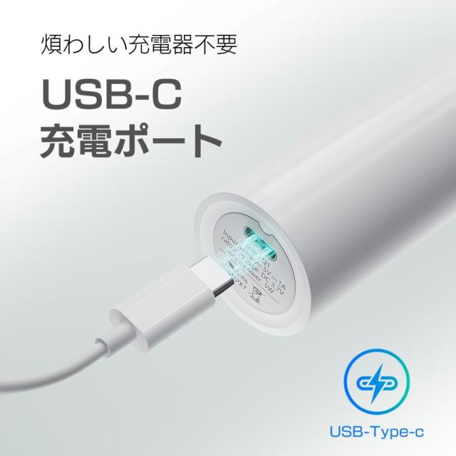 電動歯ブラシ 音波式 歯垢除去 高速振動 IPX7 防水 本体 充電式 口腔洗浄