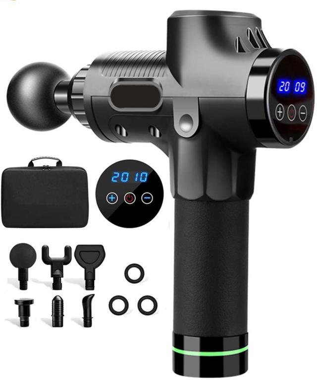 Rumay マッスルガン 筋膜リリース機器 電動マッサージャー ハンディマッサージャー 30段階強力振動 6つヘッド LCDスクリーン 静音 軽量便利 多機能 介護 強力振動 クリスマス お歳暮ハンディガン 筋膜リリース ガン 筋膜リリース機器 ハンディ タイプ 全身 筋肉 首 肩 腰 足 Rumay マッスルガン 筋膜リリース機器 電動マッサージャー ハンディ