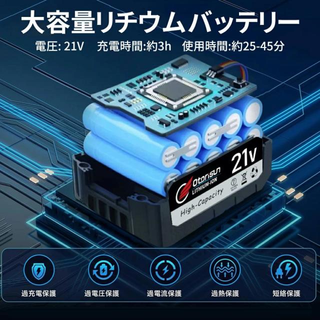 ブロワー 洗車 ブロワー 充電式 小型 250000RPM 強力 除雪 小型 電動エアダスター マキタ バッテリー互換 除塵 掃除機 車 掃除 農業 家庭用 業務用_4