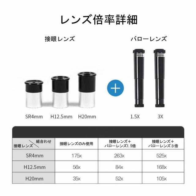 訳あり 天体望遠鏡 初心者 望遠鏡 高倍率 組立簡単 Bタイプ 天体観測 最大525倍 地上観測 授業 アウトドア 屈折式 月観察 子供 こども 小学生 中学生 高校生 趣味 プレゼント 誕生日 GIFT ギフト 贈り物 経緯台式 自由研究