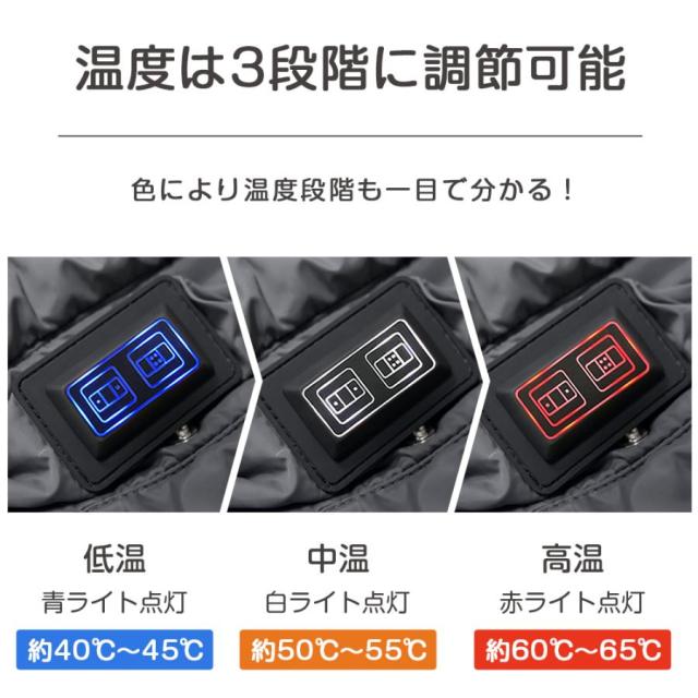 電気毛布 電気ひざ掛け 5WAY仕様 8箇所発熱 3段階温度調節 掛け着る両用 電気ブランケット裏起毛肌触りがいい 丸洗い可USB給電 防寒対策 モバイルバッテリー付き_7