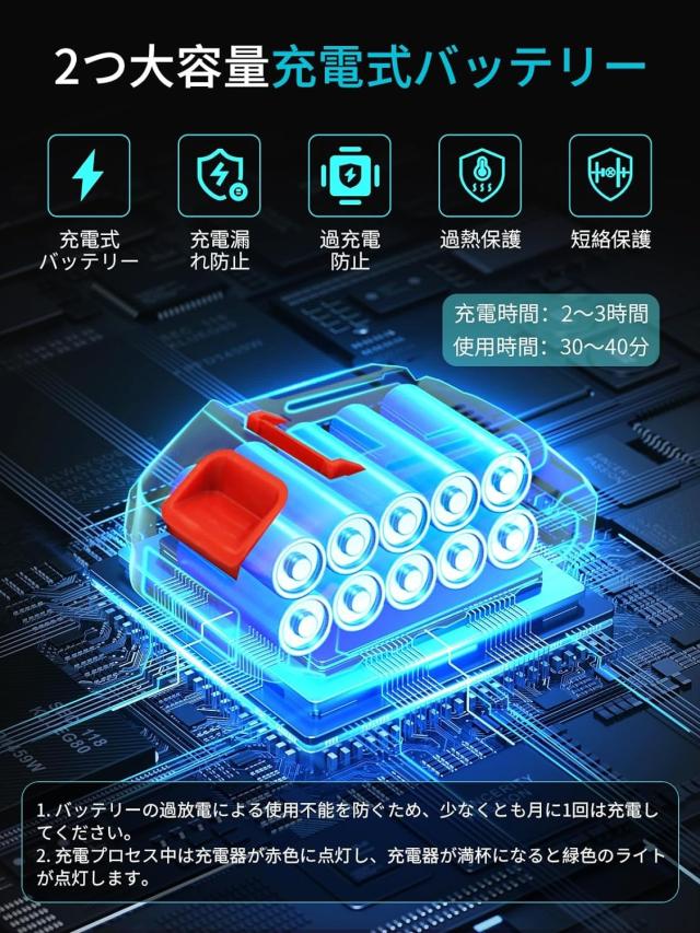 ブロワー 充電式 コードレスブロワー 強力 バッテリ一2個搭載 互換マキタ18vバッテリー 電動ブロワー 洗車 送風と集じんの1台2役 集塵機 落ち葉の吹き飛ばし 庭掃除 洗車後の水滴吹き飛ばし ブロアー 集塵セットです 大容量バッテリ一2個搭載_2