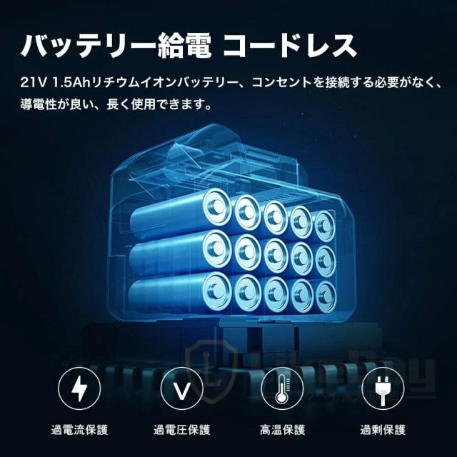 【超風量38m/s】ブロワー 充電式 洗車 超風量 送風機 軽量 ブロアー 5段階風量 モータ最高回転数30000r/min ブラシレスタービンモータ 18vバッテリー対応 充電式ブロワー 落ち葉 枯葉 掃除機 洗車 ブロワ 集塵機 落ち葉集め 送風機_6