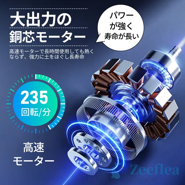 【2026新登場】耕運機 ミニ耕運機 電動耕運機 充電式耕うん機 コードレス 電動ガーデン耕運機 小型 家庭用 電動耕うん機 充電式耕運機 種まき機 4枚刃 強力 ハイパワー 耕うん機 マキタバッテリー併用 畑 農機具 耕運幅10cm 小型耕うん機 伸縮可能 菜園 耕す 土壌耕作 父の日_7