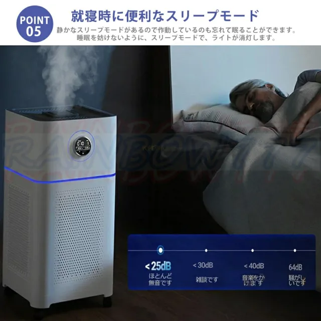 加湿器 空気清浄機 ペット ダニ対策 空気清浄機 循環気流 脱臭 ウイルス対策 黄砂 PM2.5 花粉対策 タバコ ペット ホコリ ニオイ 脱臭 PM2.5 菌 2025 小型 かわいい_11