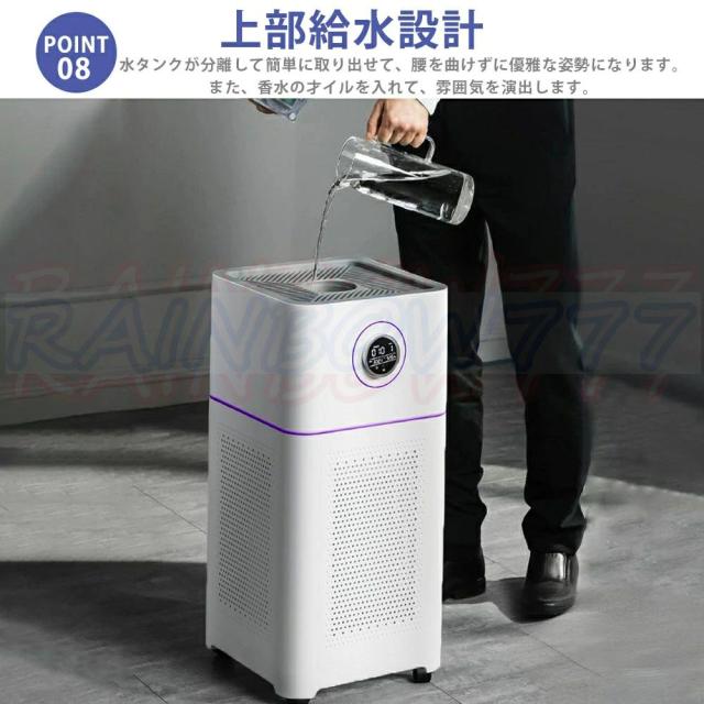 加湿器 空気清浄機 ペット ダニ対策 空気清浄機 循環気流 脱臭 ウイルス対策 黄砂 PM2.5 花粉対策 タバコ ペット ホコリ ニオイ 脱臭 PM2.5 菌 2025 小型 かわいい_14